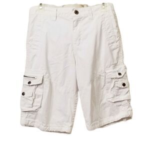 Boys Ring of Fire White Cargo Shorts Size 16